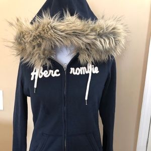 Abercrombie large navy blue hoodie